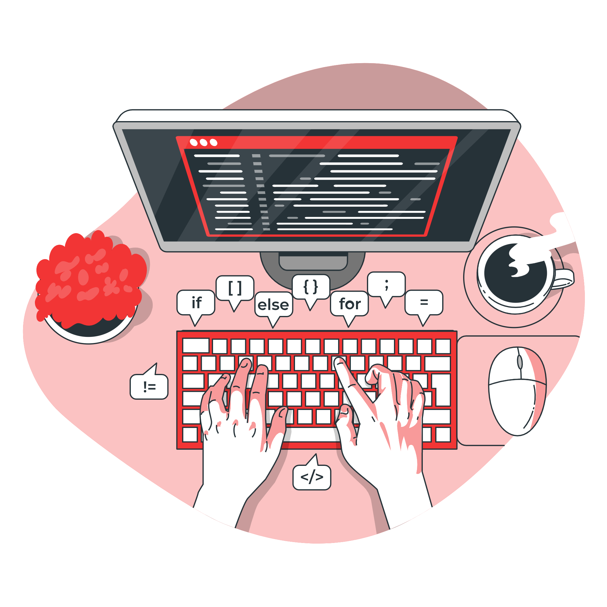 Programador digitando código...